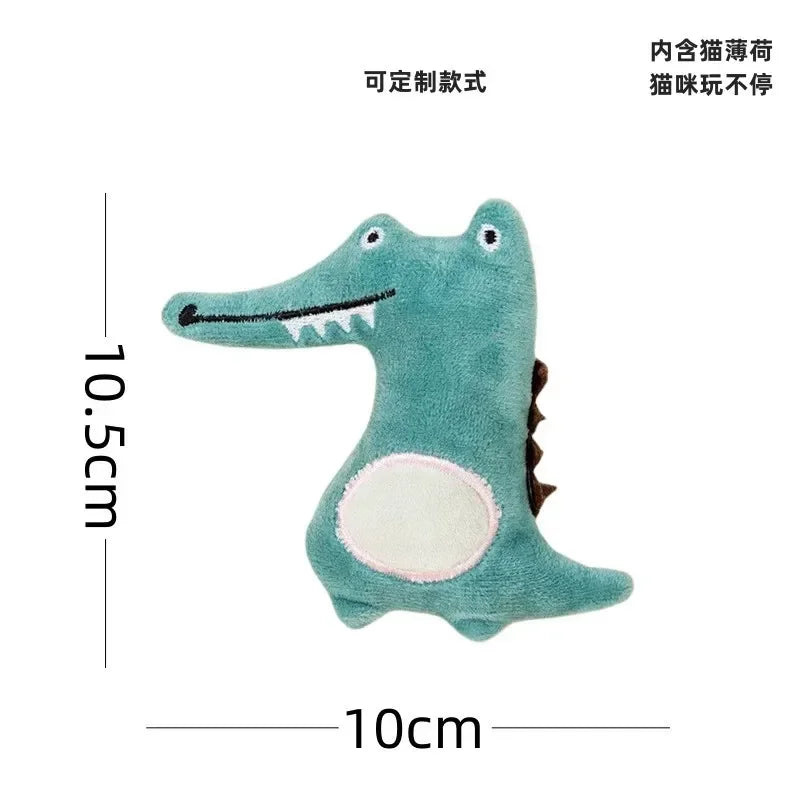 New Cats Natural Catnip Plush Toy Dinosaurs Penguins Mice Bite Chew