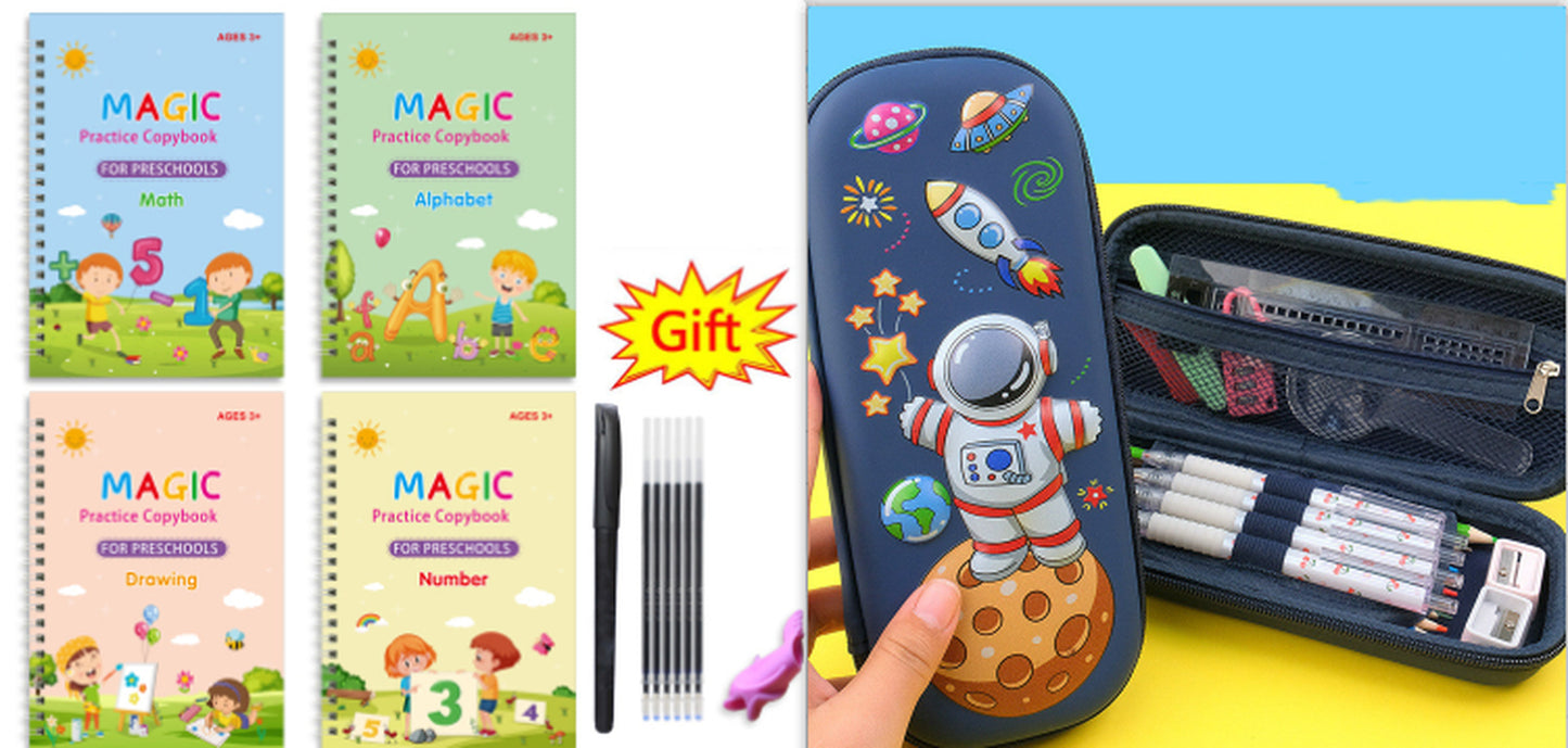 Hot Selling Preschool Hard Pen and Groove Copybook Practice Copybook for Children in English