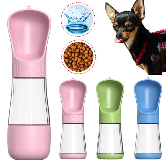 2 In 1 Portable Dog Water Bottle For Dogs and Cats Outdoor