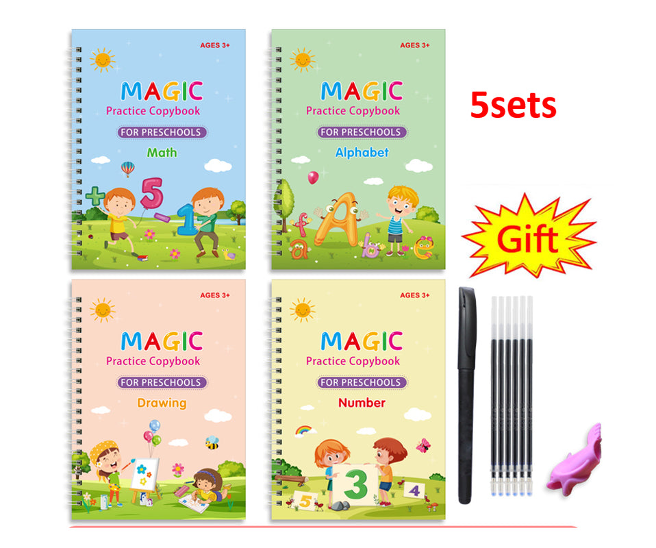 Hot Selling Preschool Hard Pen and Groove Copybook Practice Copybook for Children in English