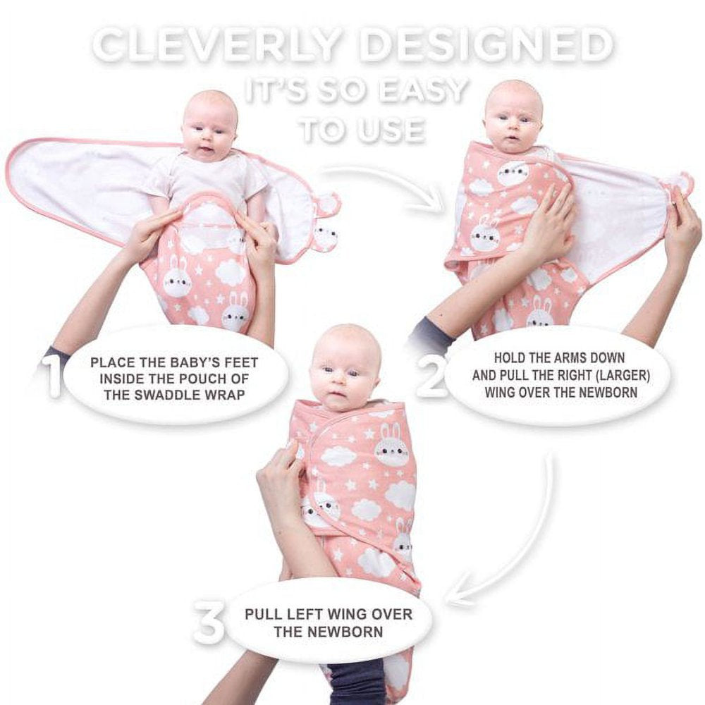 Swaddles For Newborns 3xPack 100% Soft Cotton Baby Swaddle Wraps