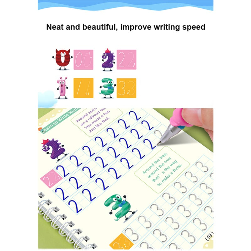 Hot Selling Preschool Hard Pen and Groove Copybook Practice Copybook for Children in English